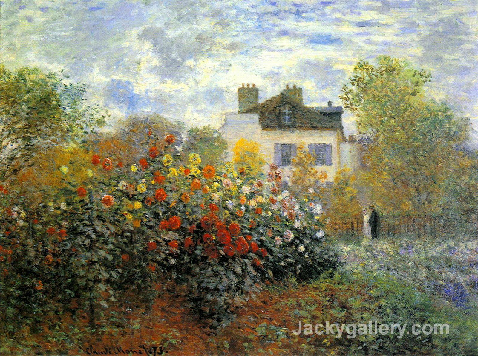 The Garden of Monet at Argenteuil by Claude Monet paintings reproduction